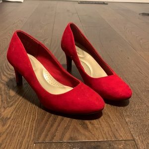 bright red heels